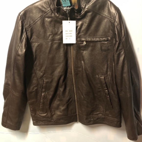 Ceralli Genuine Leather Bomber Jacket 